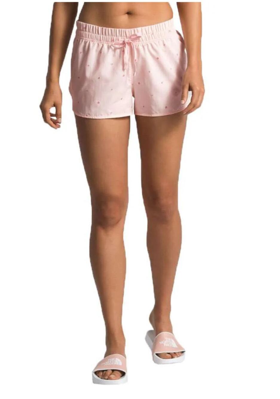 The North Face Women Track Shorts Sz Lrg Pink Class V Mini Shorts Gym Loungewear